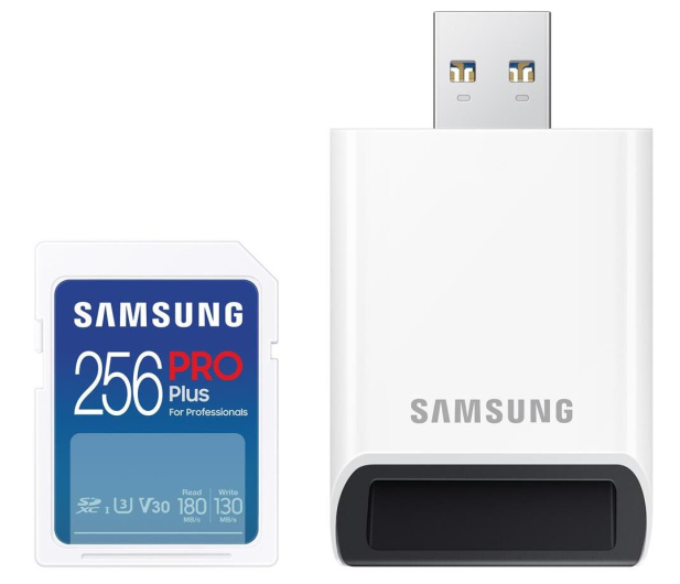 Samsung 256GB SDXC PRO Plus 180MB/s z czytnikiem (2023) - 1149406 - zdjęcie